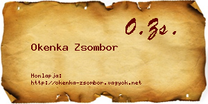 Okenka Zsombor névjegykártya